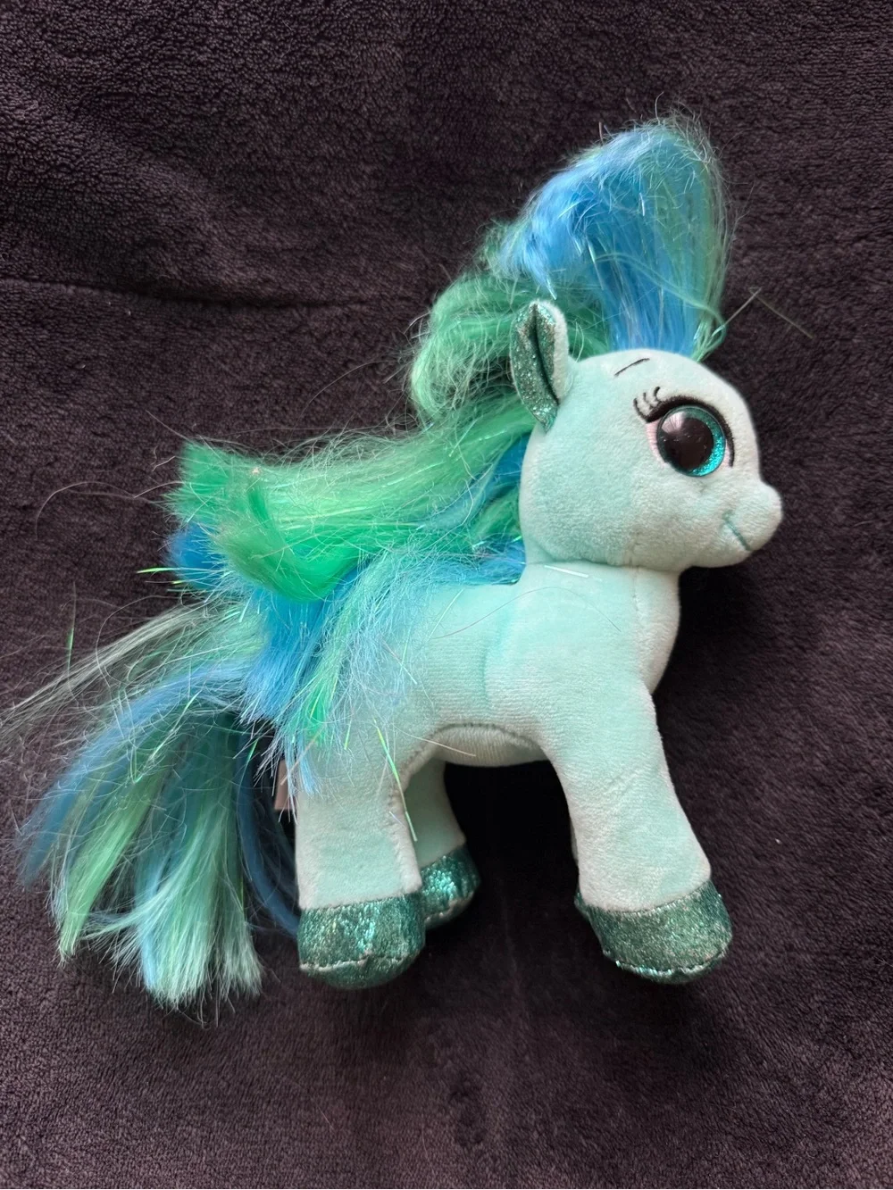 TY Beanie Boo Topaz the Teal Pony Horse Plush 6 inch - No tag
